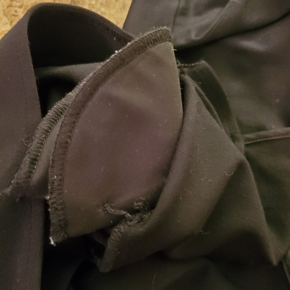 Chico's sz 2 Black open front Utility Jacket Gold Zippers‎ Elevated Basic Office - Picture 13 of 13